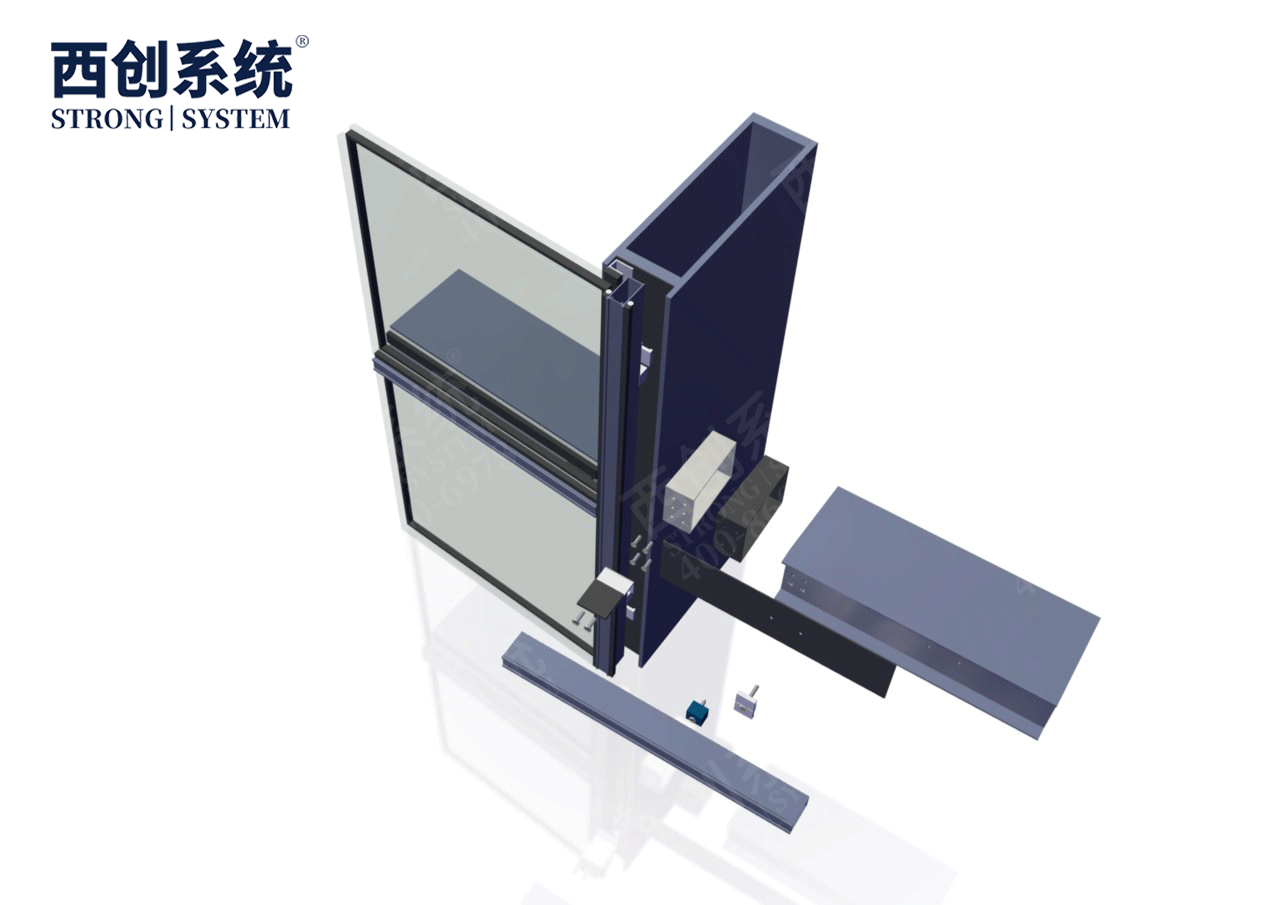 重慶渝中超高層矩形凹頭精制鋼玻璃幕墻系統(tǒng)——西創(chuàng)系統(tǒng)(圖13)